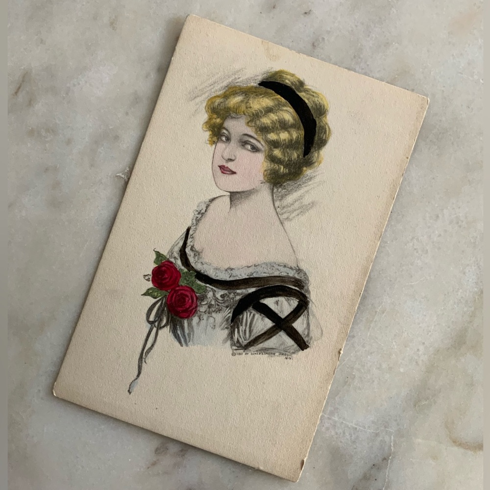 Handpainted Lady Postcard - Picture 10 of 10